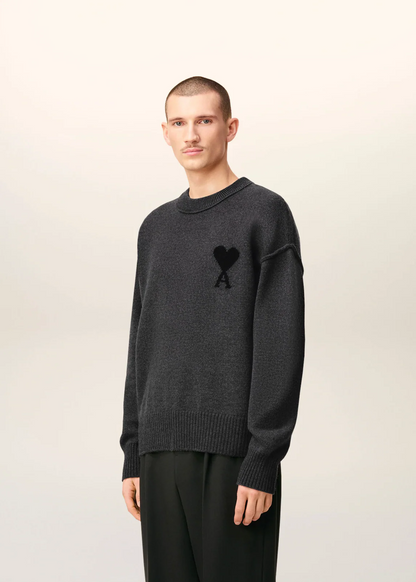 PULL GRIS COL ROND AMl