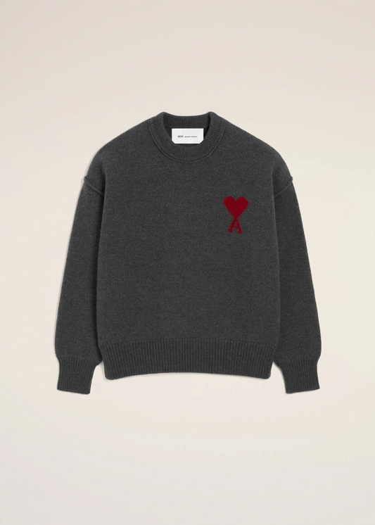 PULL GRIS COL ROND AMl