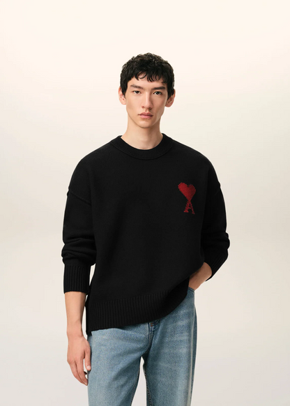 PULL NOIR COL ROND AMl