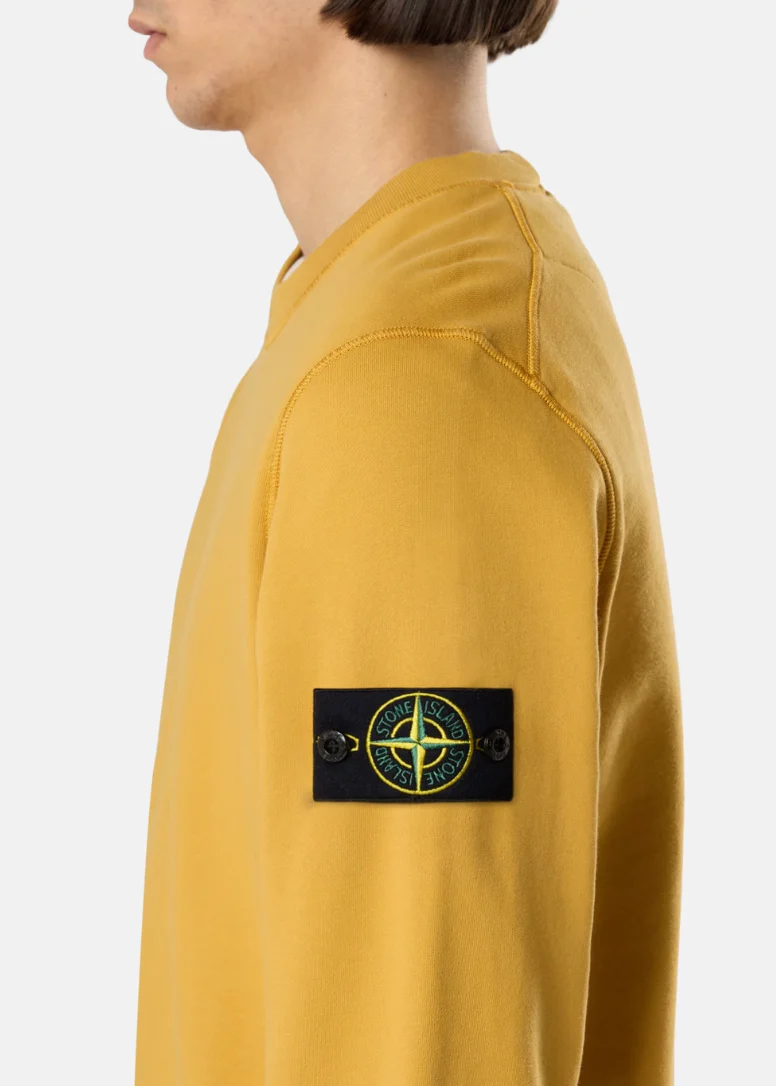 PULL COTON MOUTARDE STONE